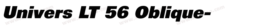 Univers LT 56 Oblique字体转换